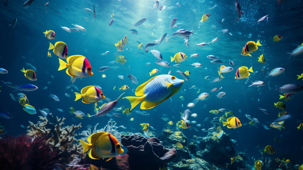 Peces nadando en Tabarca
