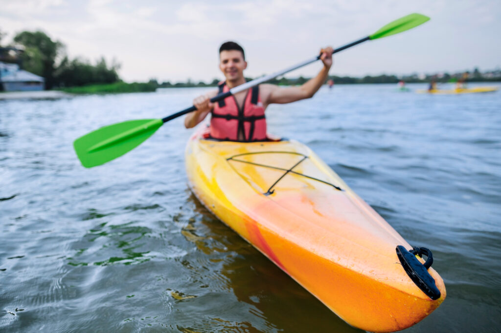 montar por primera vez en kayak